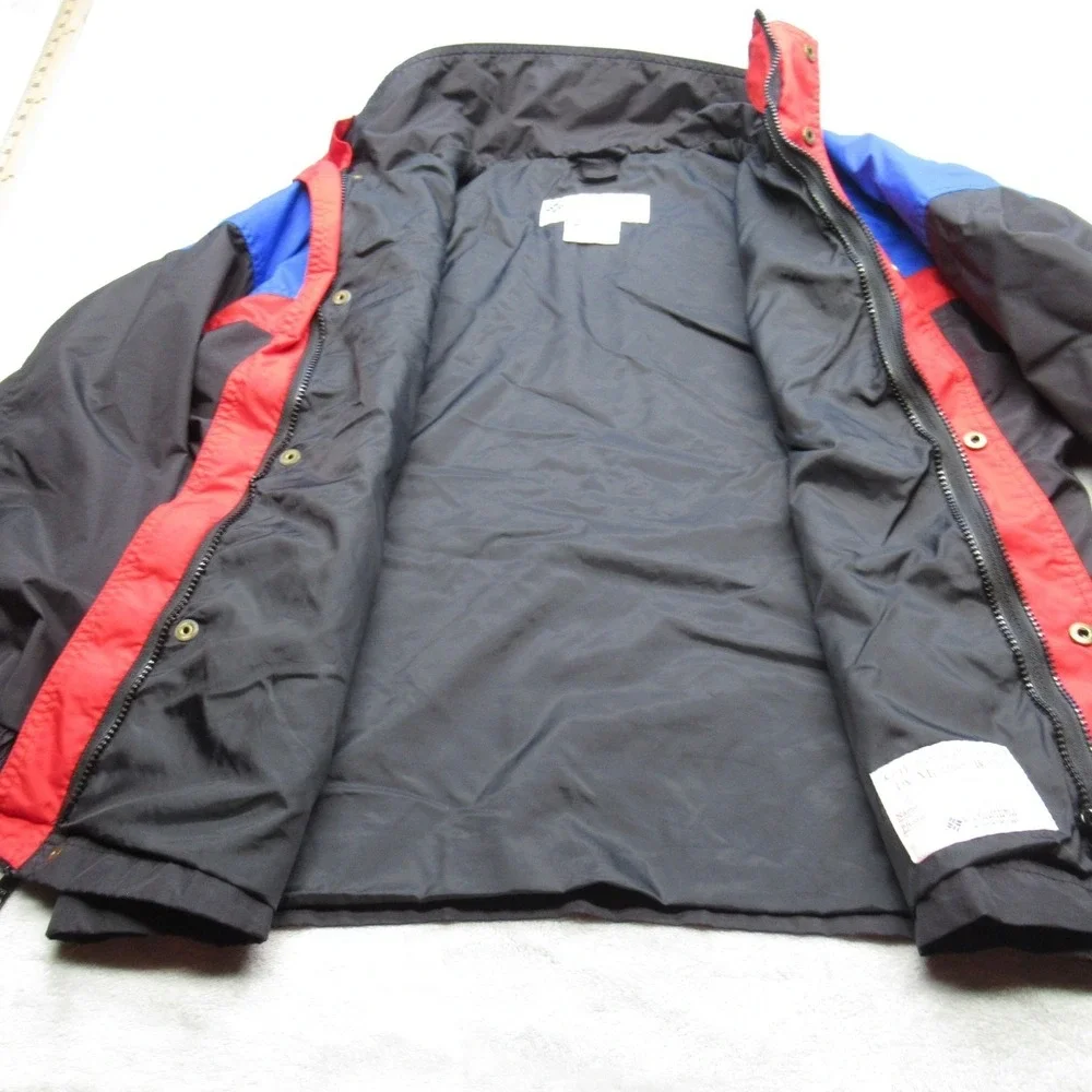 Vintage Columbia Jacket Youth 14/16 Large Blue Red Waterproof 3in1 Shell 90s‎
